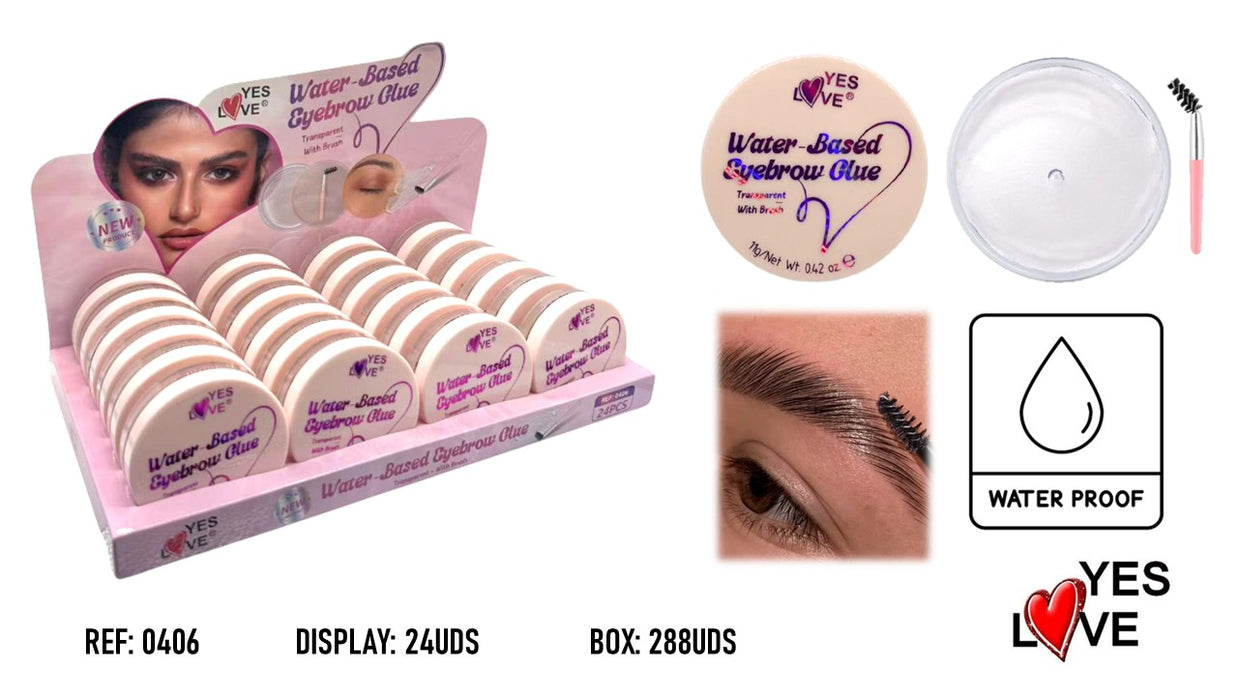 TRANSPARENT EYEBROW FIXING GEL WITH BRUSH