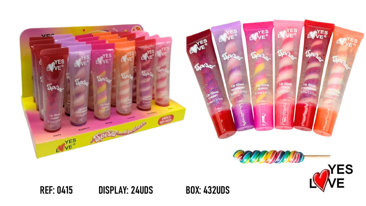 BRILLO DE LABIOS ESPIRAL TRIPLE COLOR