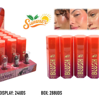 COLORETE Y LABIAL TRANSLUCIDO JUGOSO PARA LABIOS Y MEJILLAS