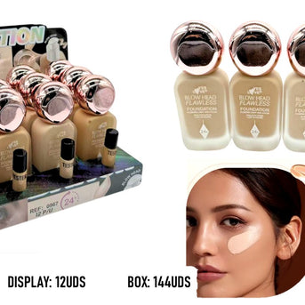 FOUNDATION BLOW HEAD FLAWLESS TAPA ORO ROSA