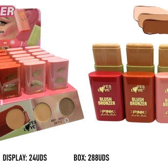 Blush and Bronzer Stick for Cheeks