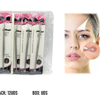 DOUBLE-HEADED BLACKHEAD EXTRACTOR WITH HOOK