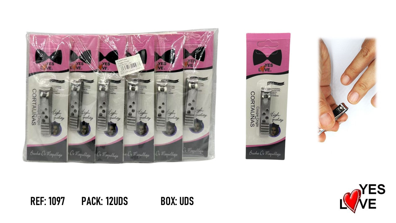 CORTA UNAS ACERO MINI DISEÑO CIRCULOS