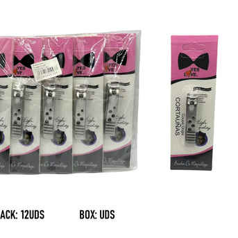 CORTA UNAS ACERO MINI DISEÑO CIRCULOS