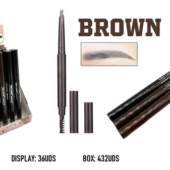 DOUBLE EYEBROW PENCIL WITH BRUSH
