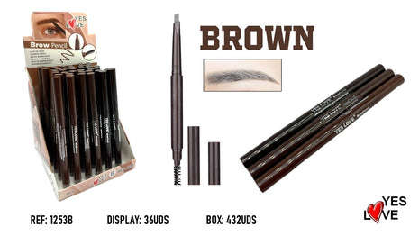DOUBLE EYEBROW PENCIL WITH BRUSH