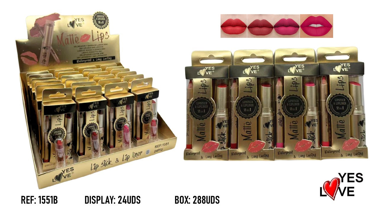 SET BARRA DE LABIOS + LAPIZ LABIAL