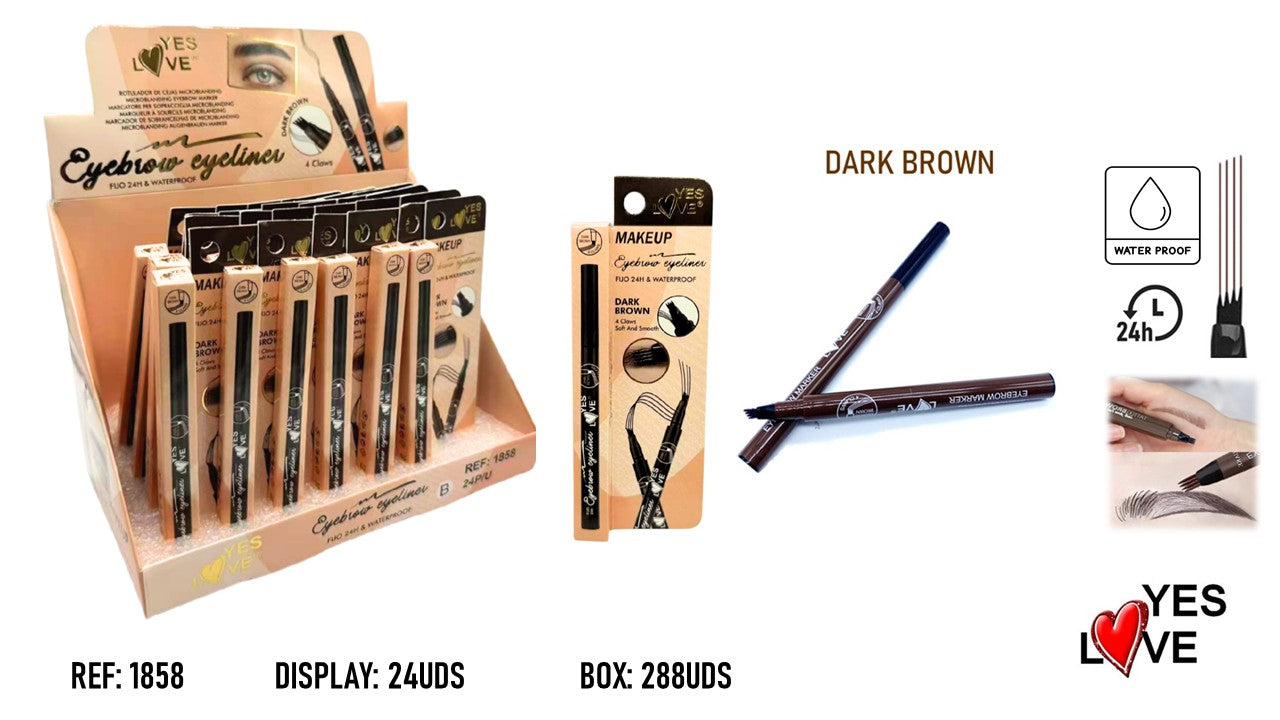 DARK BROWN MICROBLADING EYEBROW MARKER