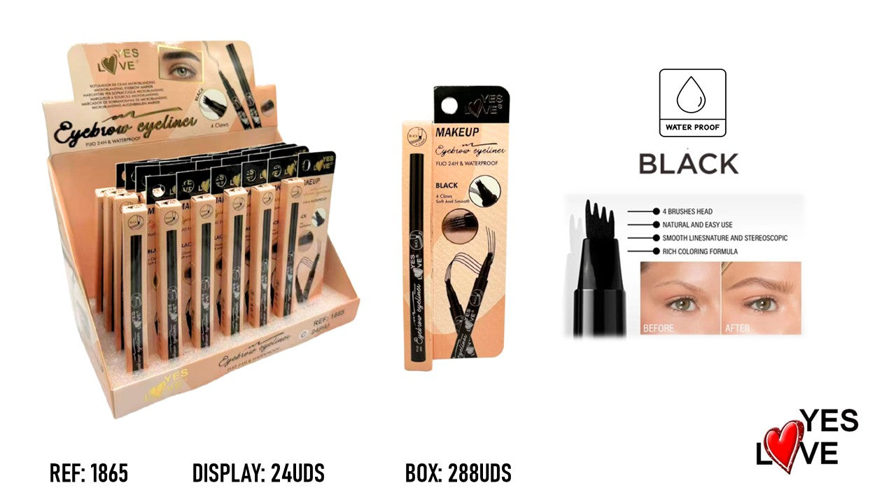 Black Microblading Eyebrow Marker Pen