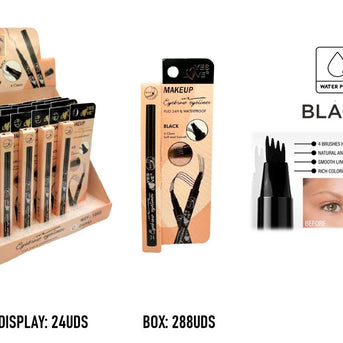 Black Microblading Eyebrow Marker Pen