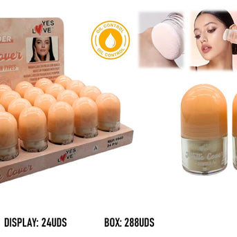 Powder Makeup with Powder Puff