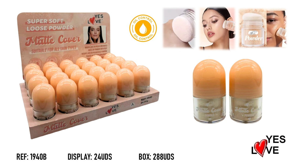 Powder Makeup with Powder Puff