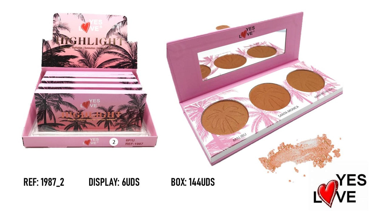 SET OF ILLUMINATING PALM TREES