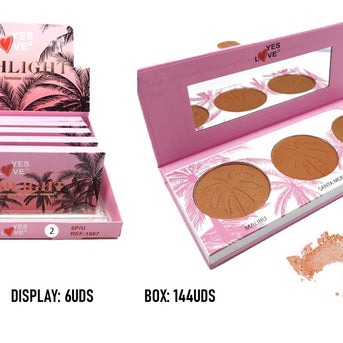 SET OF ILLUMINATING PALM TREES