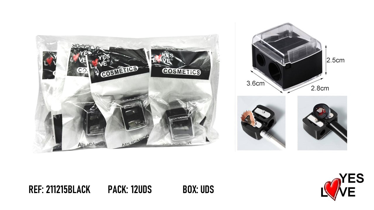 DOUBLE BLACK AND COLORED PENCIL SHARPENERS