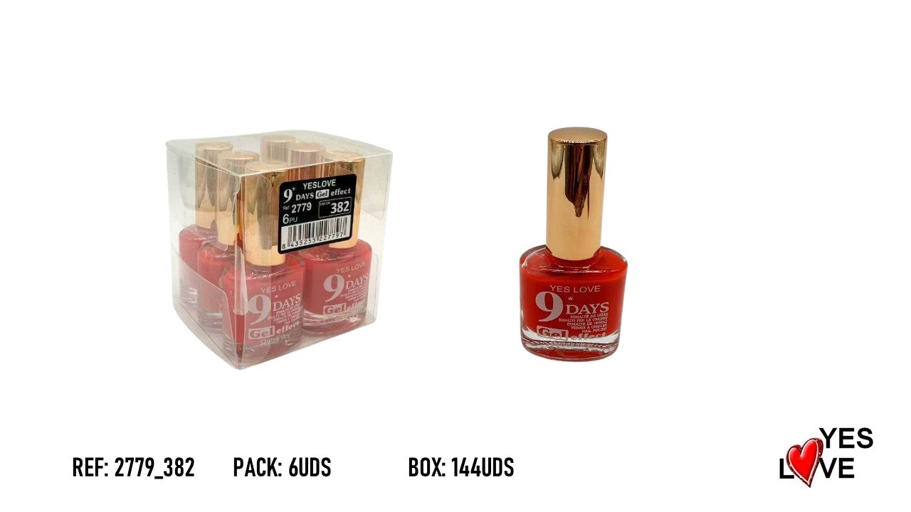 ESMALTE DE UÑAS 9 DIAS 6 UDS