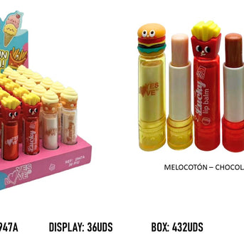 BALSAMO LABIAL FORMATO FLAVOUR BURGERS FRIES ICE