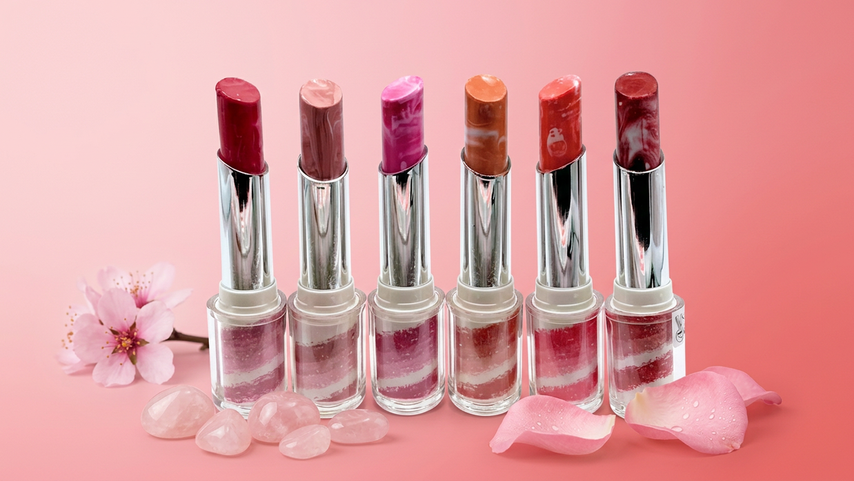 BARRA DE LABIOS MARMOLADA 6 COLORS