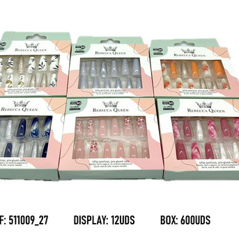 UÑAS POSTIZAS PRESS ON SIN PEGAMENTO