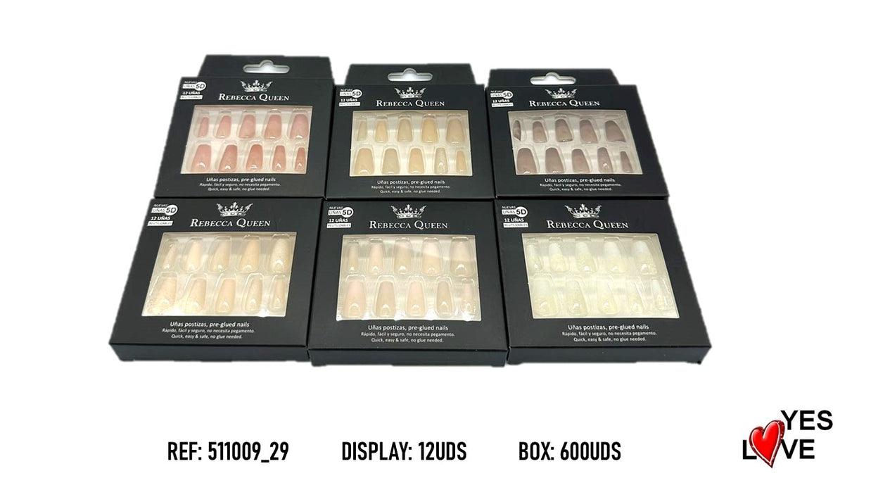 UÑAS POSTIZAS PRESS ON SIN PEGAMENTO