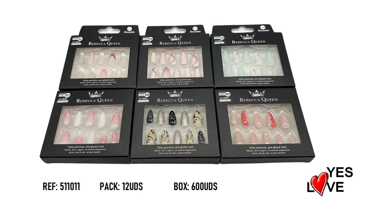 UÑAS POSTIZAS REBECCA QUEEN PRESS ON