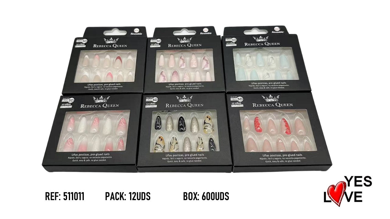 UÑAS POSTIZAS REBECCA QUEEN PRESS ON