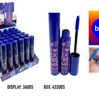 MASCARA COLOR AZUL VOLUMEN