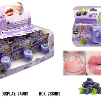 MASCARILLA NOCTURNA HIDRATANTE REPARADORA MORA LIP MASK 24UD