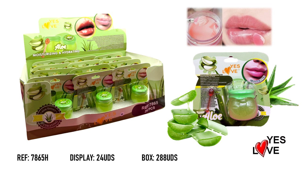 MASCARILLA NOCTURNA HIDRATANTE REPARADORA ALOE VERA LIP MASK 24UD