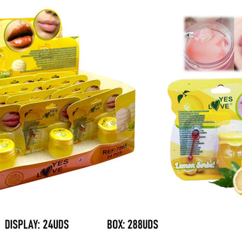 MOISTURIZING REPAIRING NIGHT MASK LEMON SORBET LIP MASK 24 UNITS 