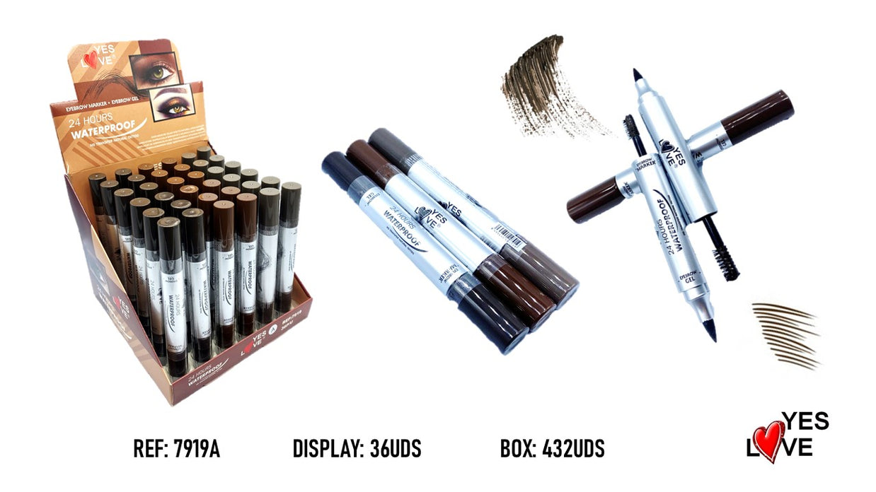 24H WATERPROOF EYEBROW COLOR MARKER + BRUSH