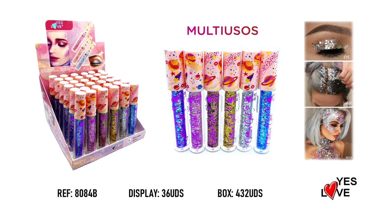 GLITTER GEL SHINE, EYESHADOWS AND BODY