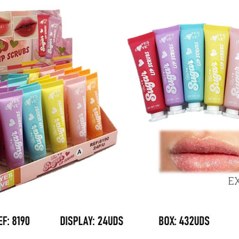 EXFOLIATING LIP SCRUB IN COLOR TUBE