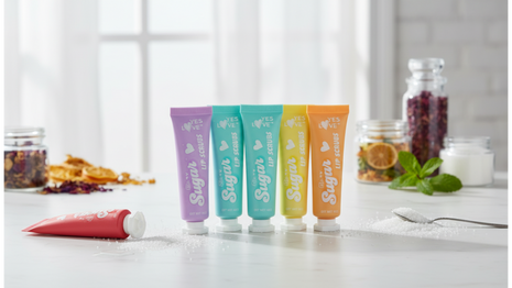 EXFOLIATING LIP SCRUB IN COLOR TUBE