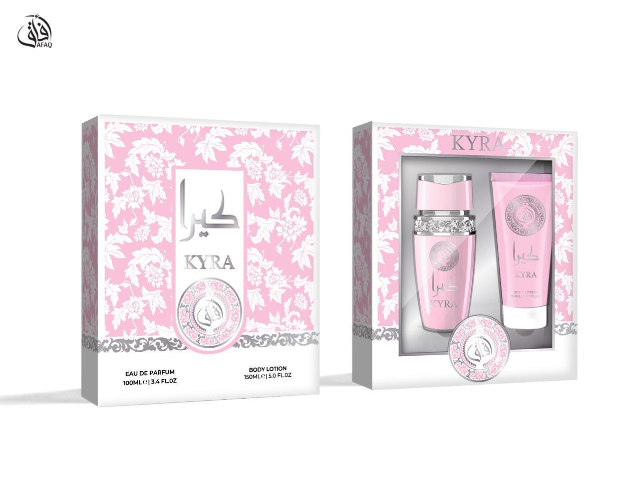 SET PERFUME 100ML Y CREMA CORPORAL 150ML KYRA ROSA CLARO