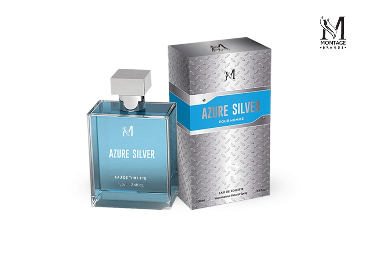PERFUME 100ML AZURE SILVER HOMME Yeslovecosmetics