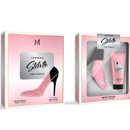 SET PERFUME 50ML STILETTO PINK SPARKLE
