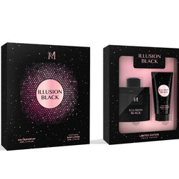 SET PERFUME 50ML ILLUSION BLACK
