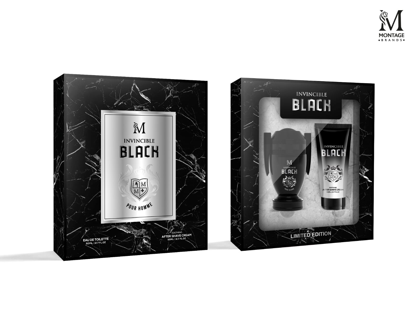 INVICIBLE BLACK PERFUME SET 50ML