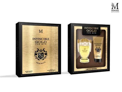 PERFUME SET 50ML INVINCIBLE GOLD FOR MEN