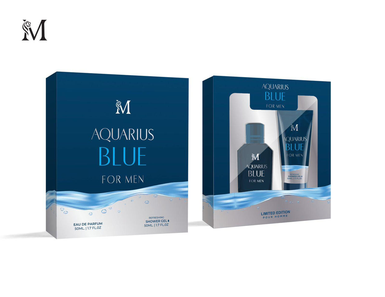 PERFUME SET 50ML AQUARIUS BLUE