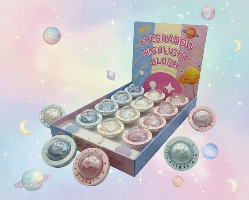 SOMBRA DE OJOS MULTIUSOS 2X1 EN FORMA DE PLANETAS