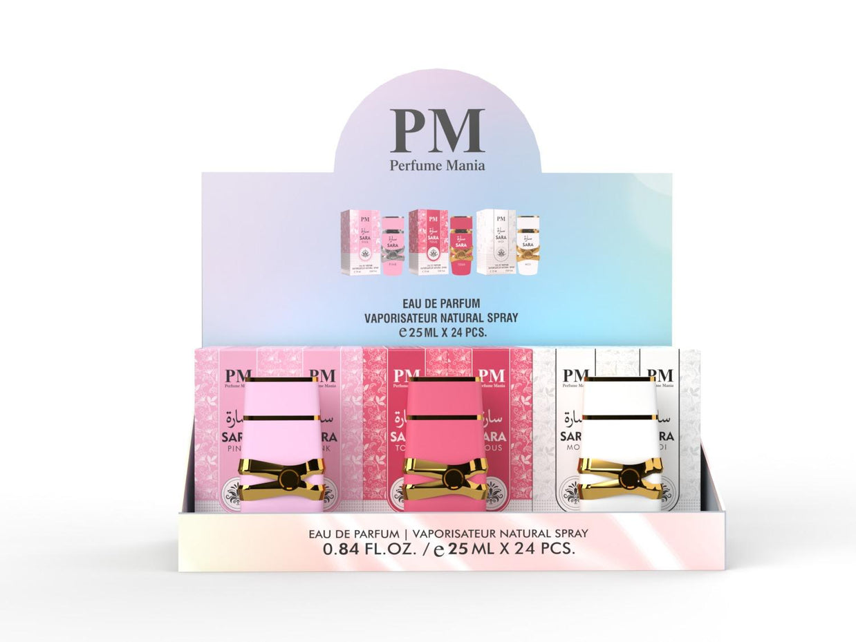 PACK 24UDS 25ML PERFUME MANIA ARABE MUJER