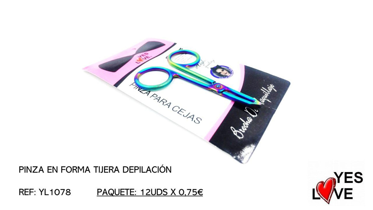 SCISSOR-SHAPED TWEEZERS, HAIR REMOVAL