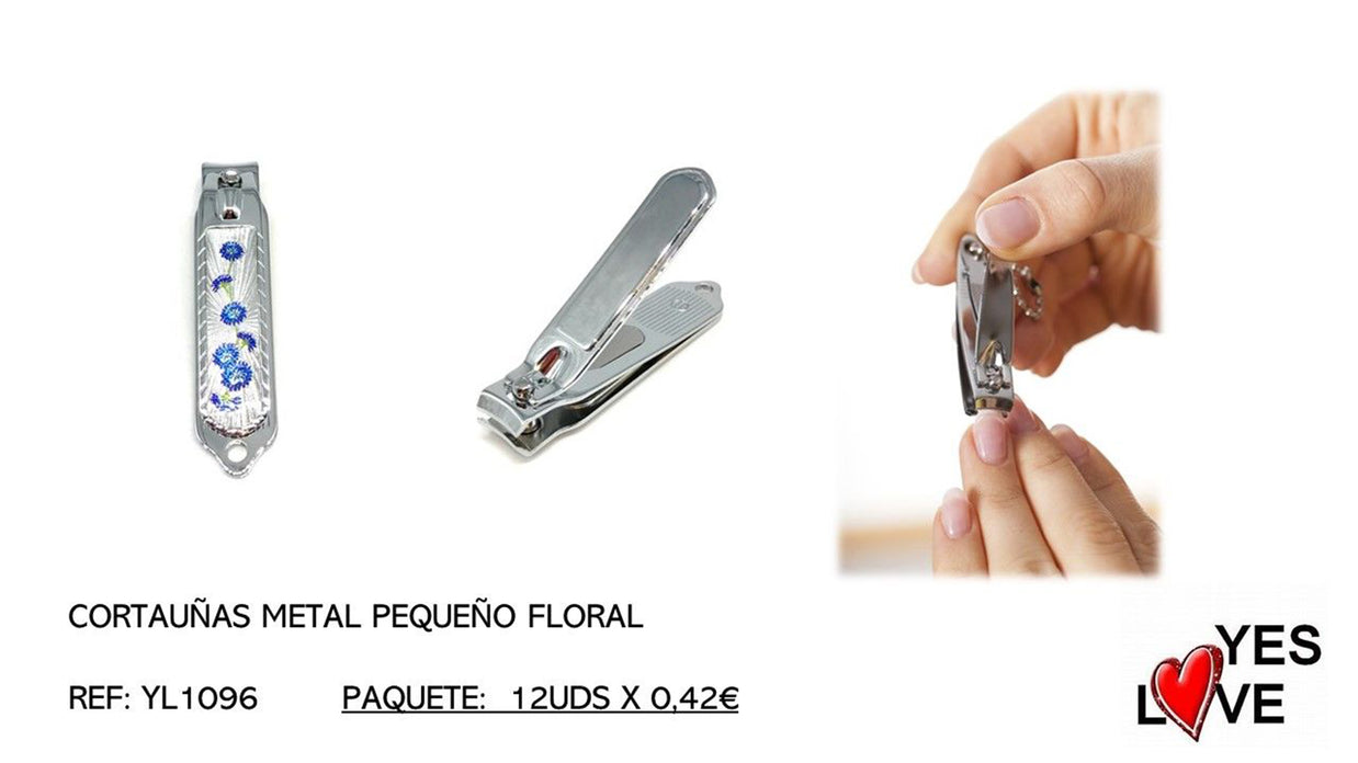 CORTAUÑAS METAL PEQUEÑO FLORAL